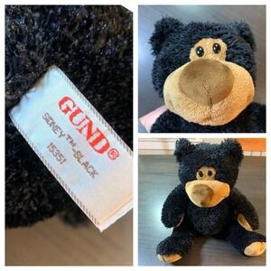 Gund Sidney Black Bear Plush Stuffed Animal 15351 Black Tan 12 inch Cute Soft